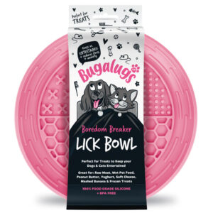 Bugalugs Lick Bowl likbak voor honden en katten - Roze