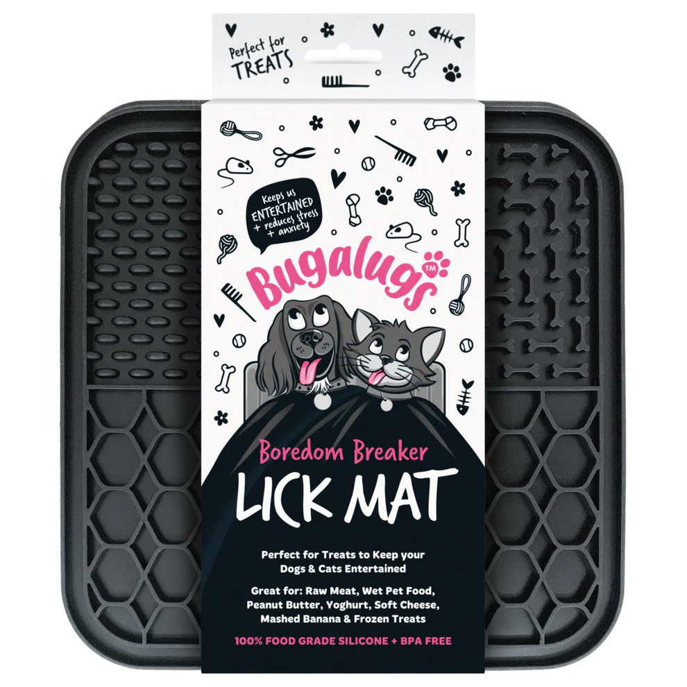 Bugalugs likmat voor honden en katten - Zwart
