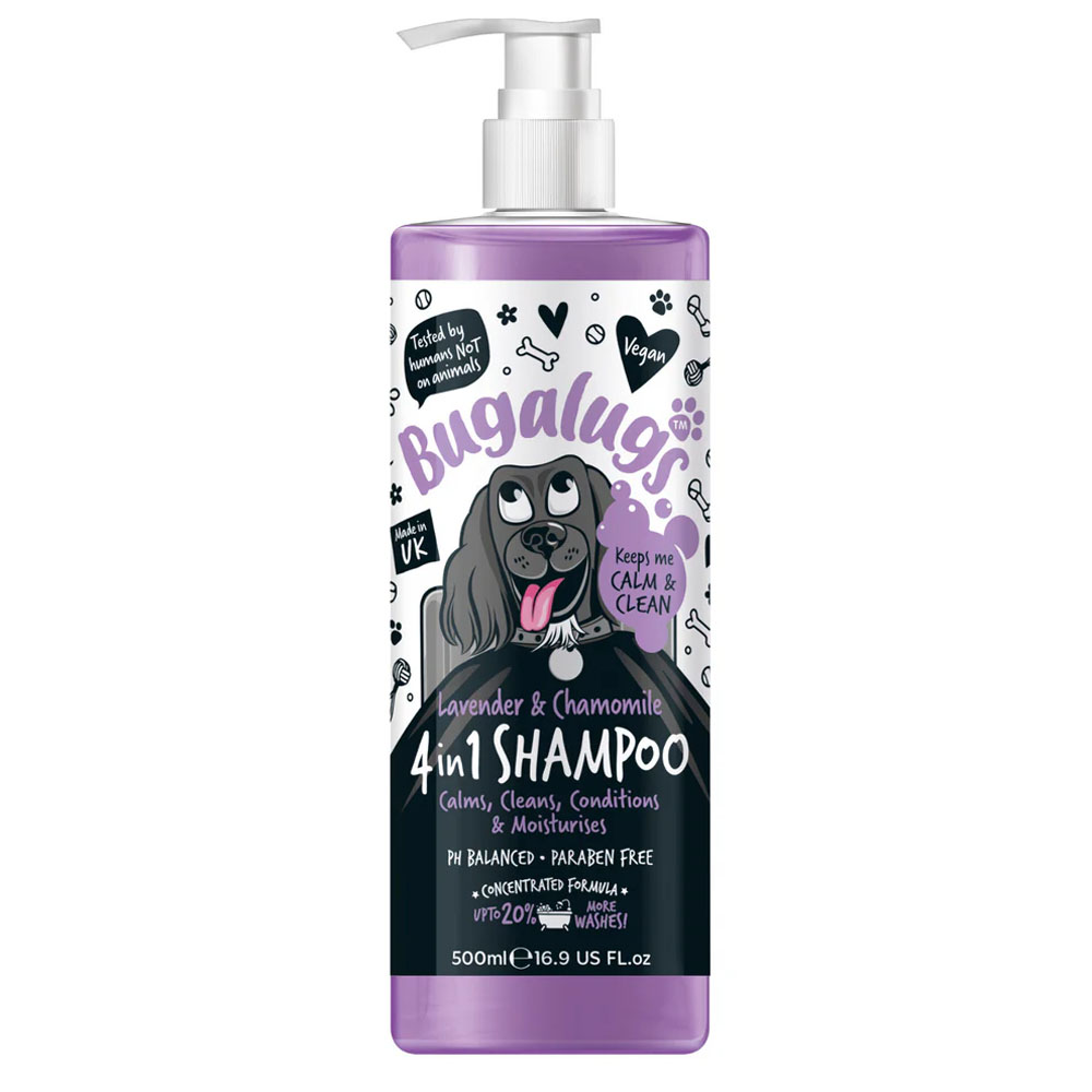 Bugalugs 4-in-1 Chamomile & Lavender kalmerende hondenshampoo 500 ml