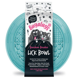 Bugalugs Lick Bowl likbak voor honden en katten - Blauw