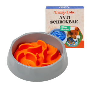 Lizzy & Lola - 2-in-1 voerbak en anti schrokbak - Wild Orange