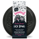 Bugalugs Lick Bowl likbak voor honden en katten - Zwart