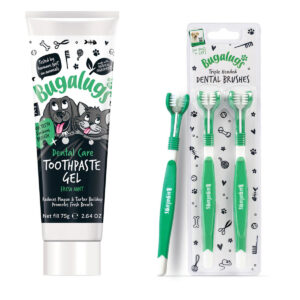 Bugalugs driekoppige tandenborstel en tandpasta set