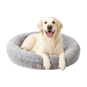 Lizzy & Lola - Fluffy hondenmand Donut 100 cm - Grey