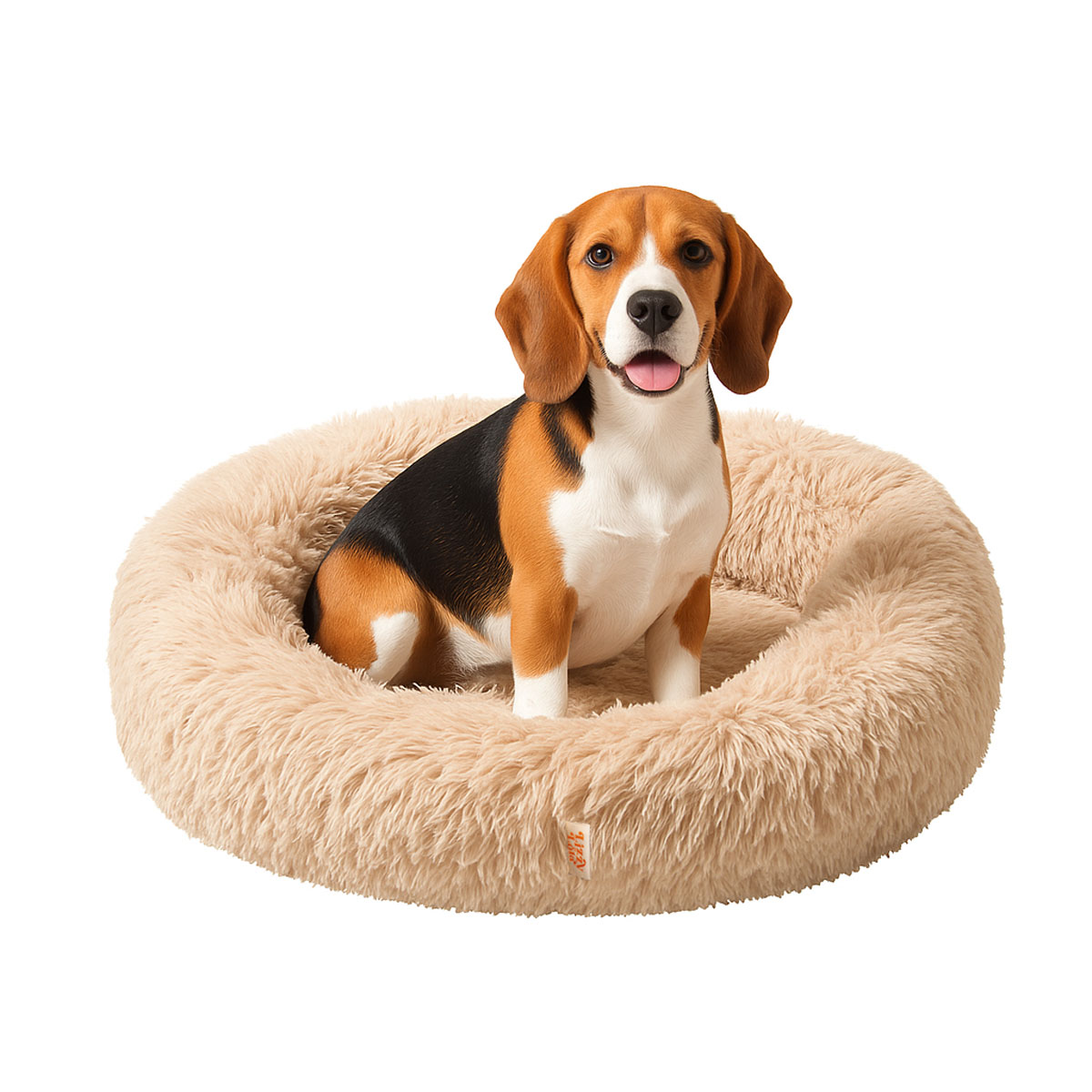 Lizzy & Lola - Fluffy hondenmand Donut 80 cm - Beige