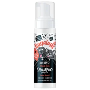 Bugalugs No-Rinse Vlooien & Teken Shampoo voor Honden – Met Neemolie – Zonder Uitspoelen – 200ml