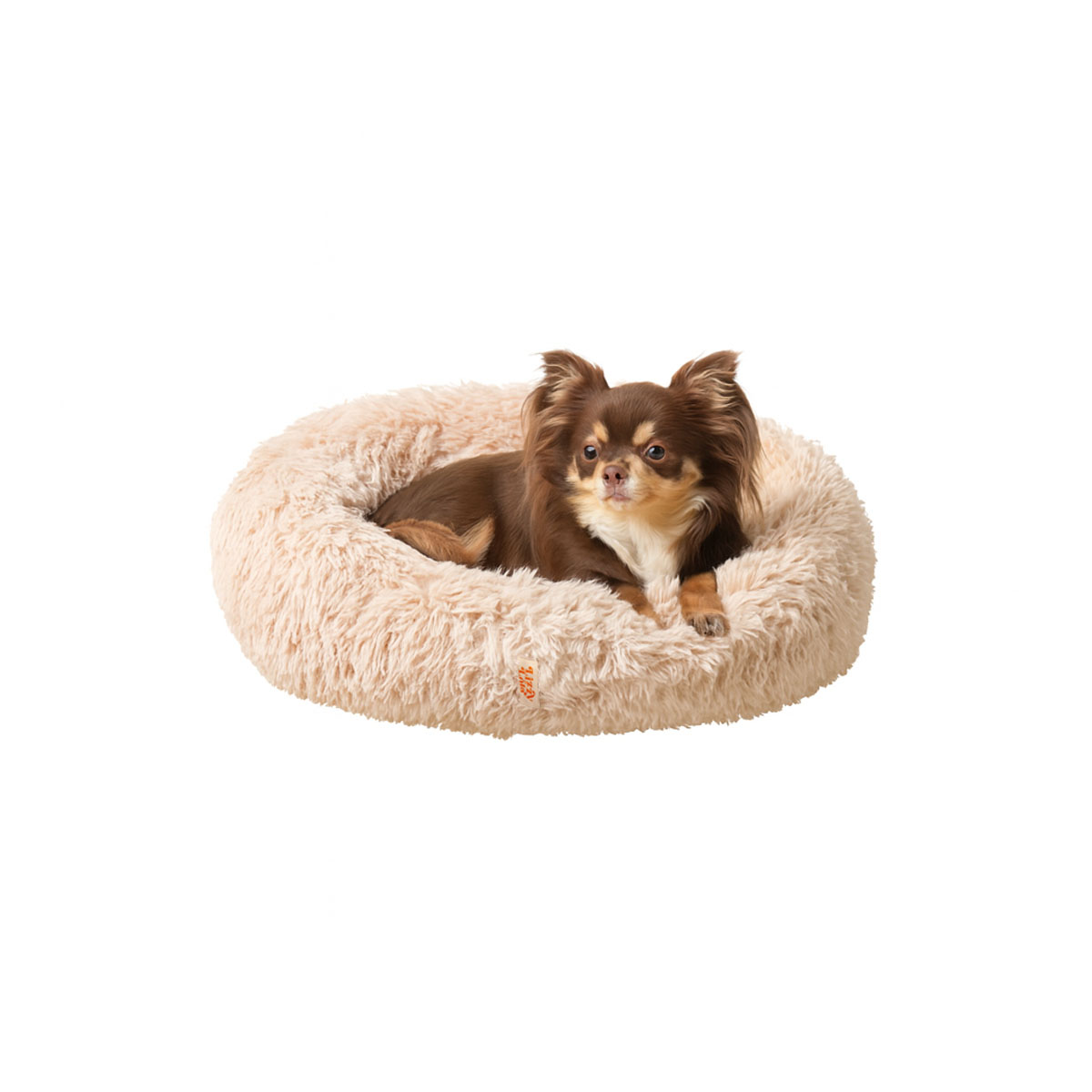 Lizzy & Lola – Fluffy honden- en Kattenmand Donut 60 cm – Beige