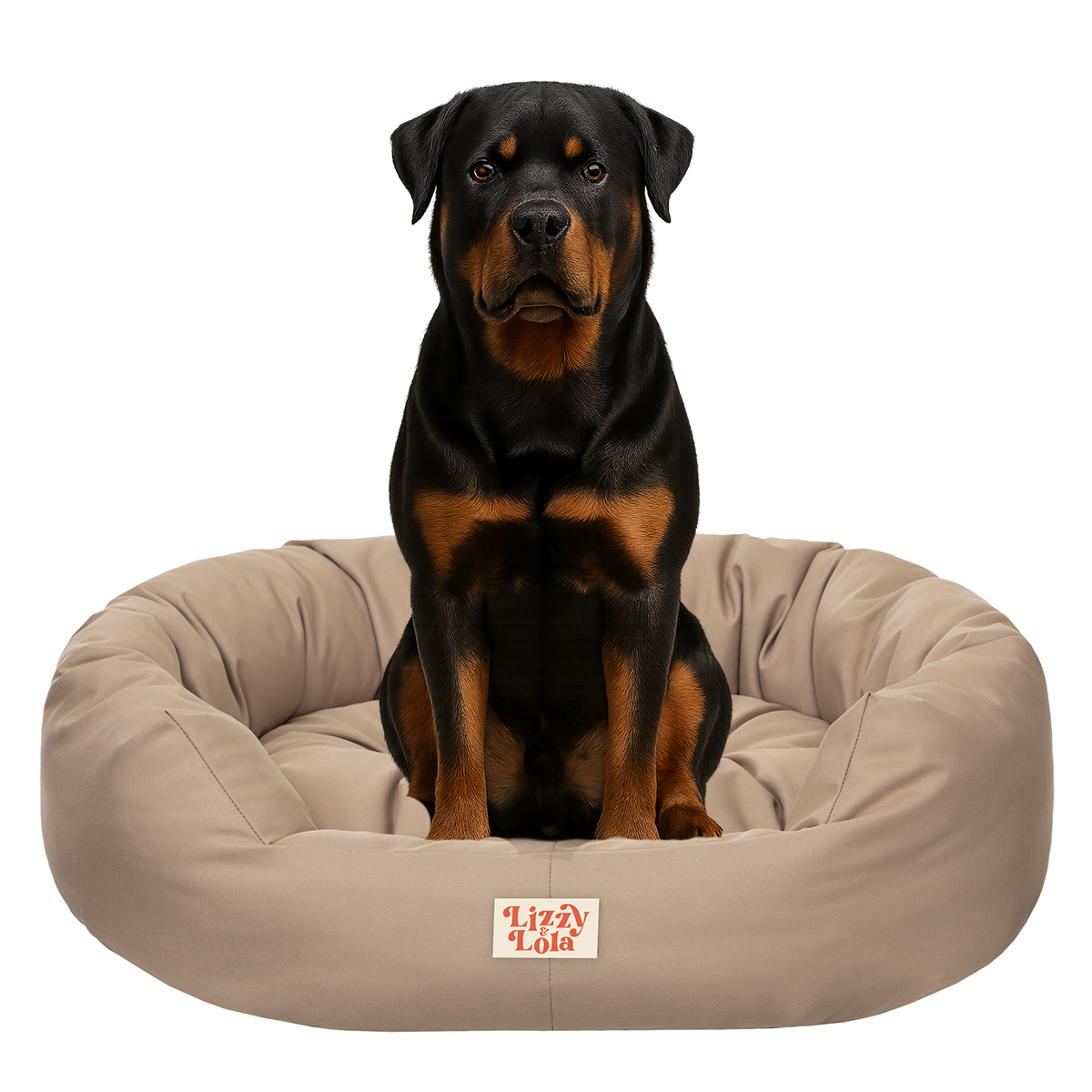 Lizzy & Lola - Amazy Hondenmand XXL – Waterdicht & Ergonomisch – 115 x 95 cm - Beige