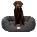 Lizzy & Lola - Amazy Hondenmand XL – Waterdicht & Ergonomisch – 94 x 75 cm - Antraciet