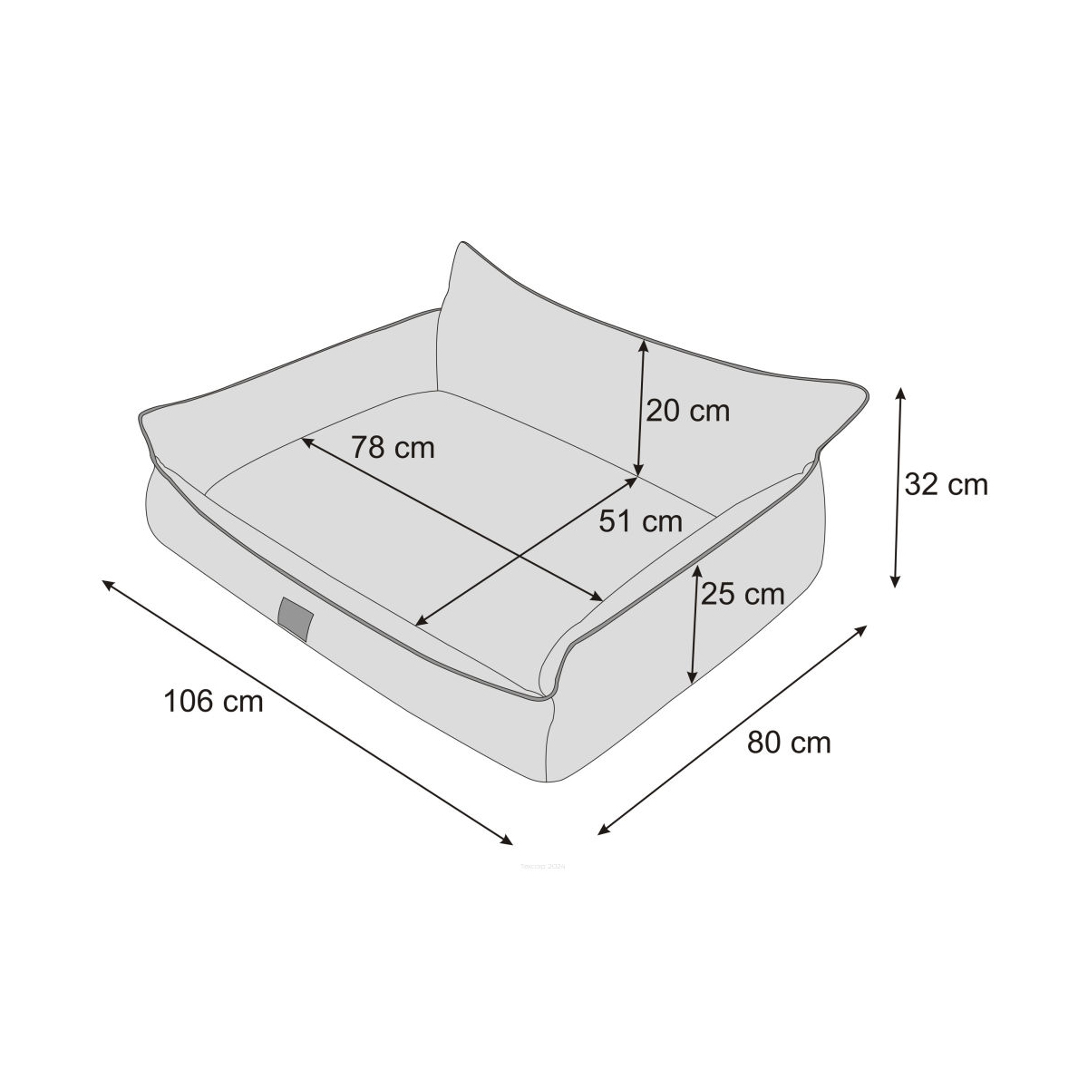 Lizzy & Lola - Hondenmand Puffy XL - Taupe - Afbeelding 7