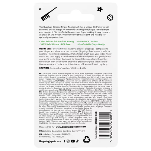 Bugalugs siliconen vingertandenborstel voor honden en katten - Afbeelding 7