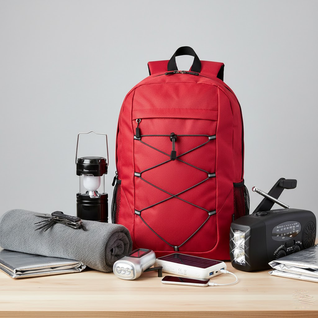 Noodpakket rugzak bij geen stroom - Gevuld met 7 artikelen