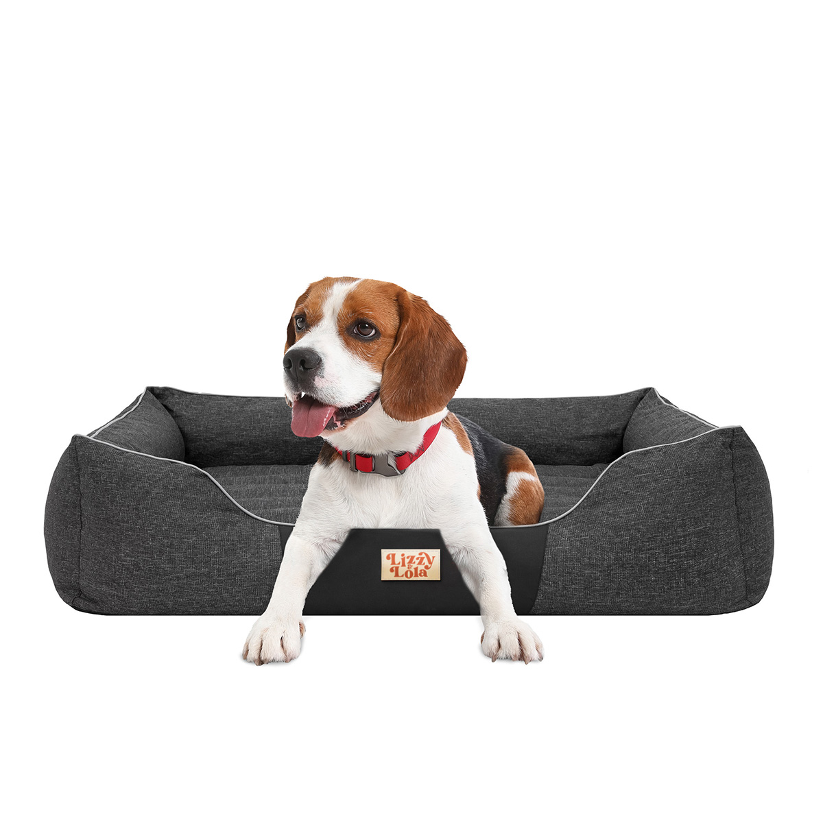 Lizzy & Lola - Hondenmand Buddy XXL - Graphite - 110 x 90 cm