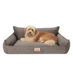 Lizzy & Lola - Hondenmand Puffy XL - Taupe - 100 x 80 cm