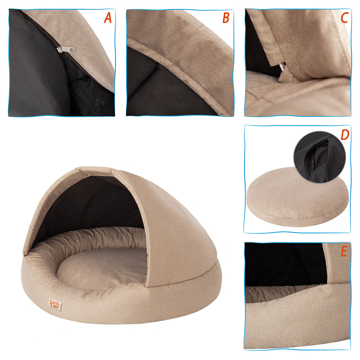 Lizzy & Lola - Hondenmand Cavy XL - Sand - 80 cm - Afbeelding 6