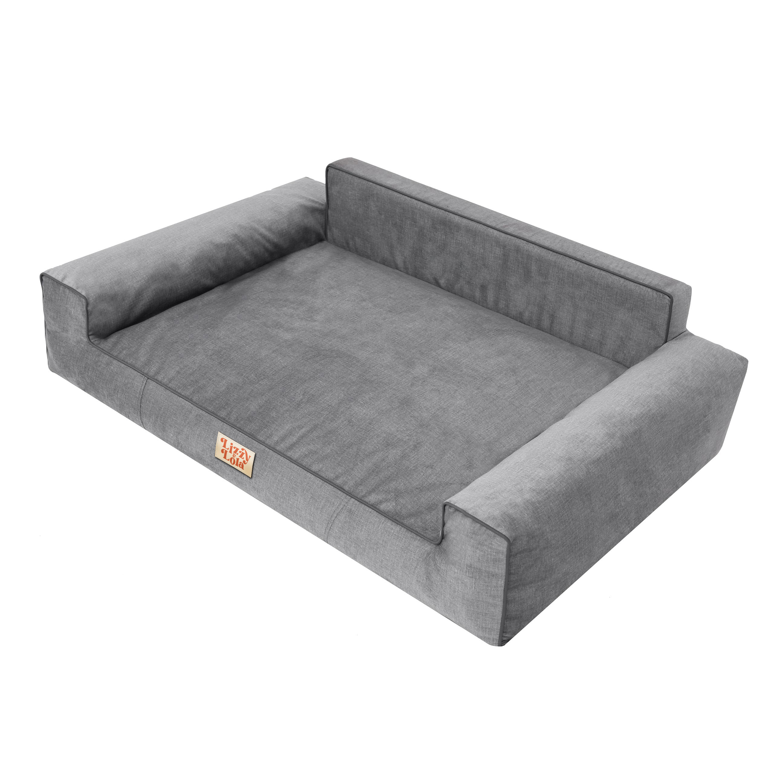 Lizzy & Lola – Hondenbed Nappy XL – Grey - 100 x 70 cm - Afbeelding 2