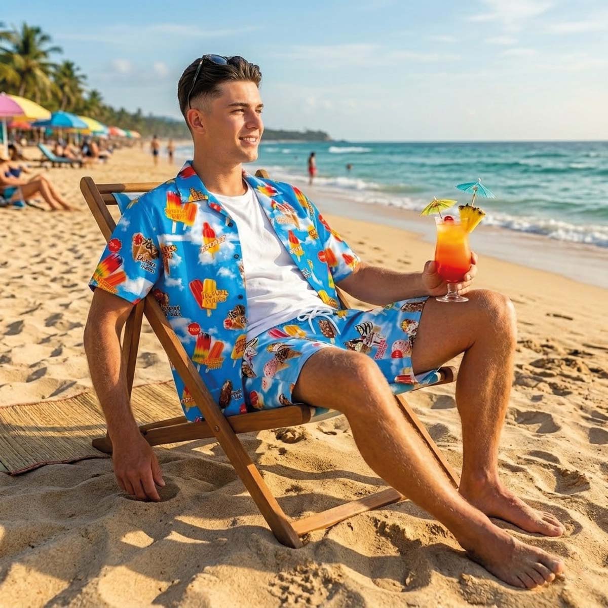 Ravelife - Zwembroek met ijsjes - Maat S - Afbeelding 4