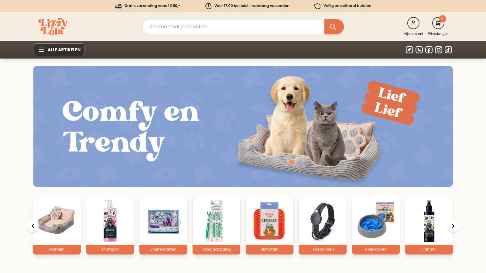 Screenshot from https://www.lizzylola.com