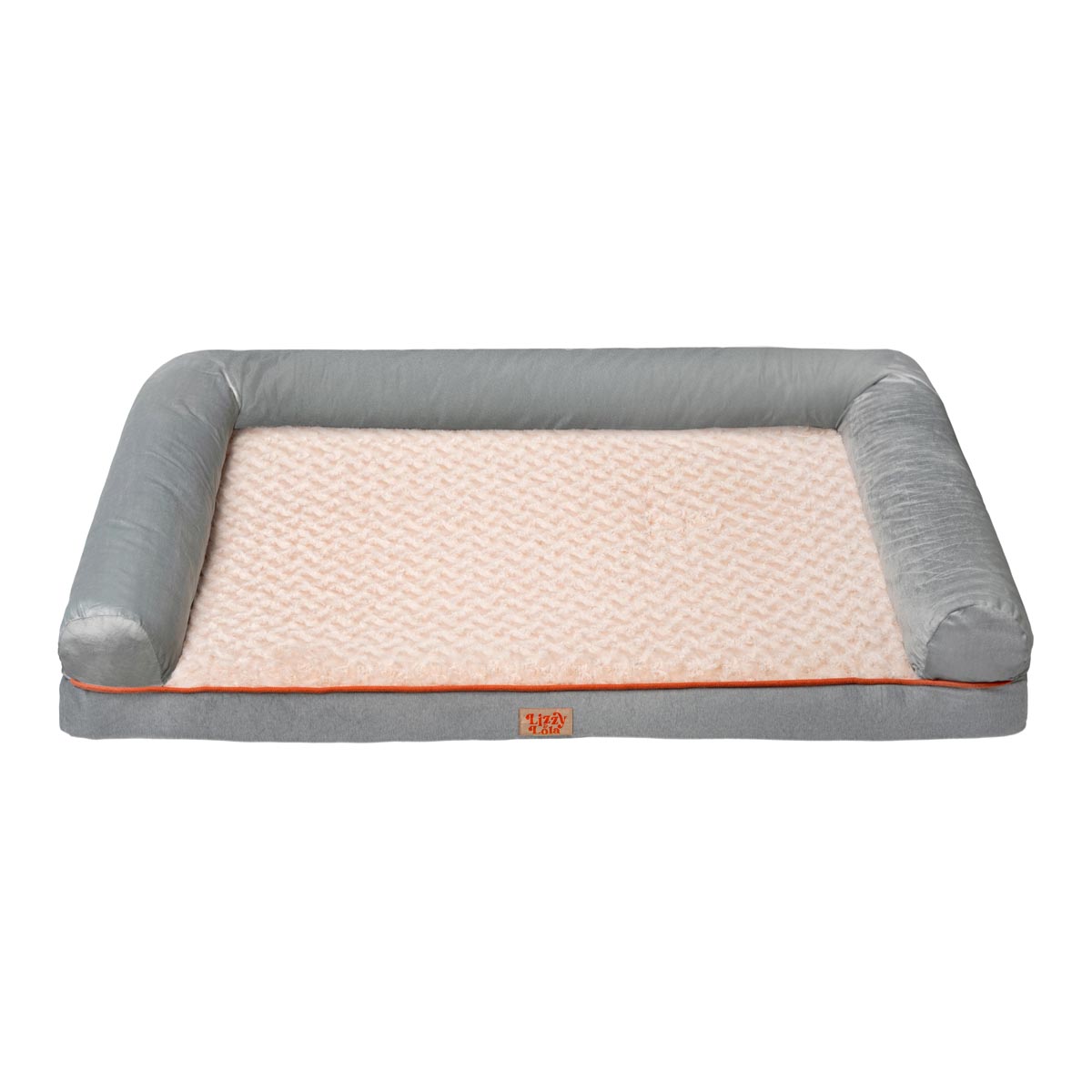 Lizzy & Lola - Fluffy Hondenbed Nappy Teddy - 107 x 76 cm - Beige/Grijs - Afbeelding 3