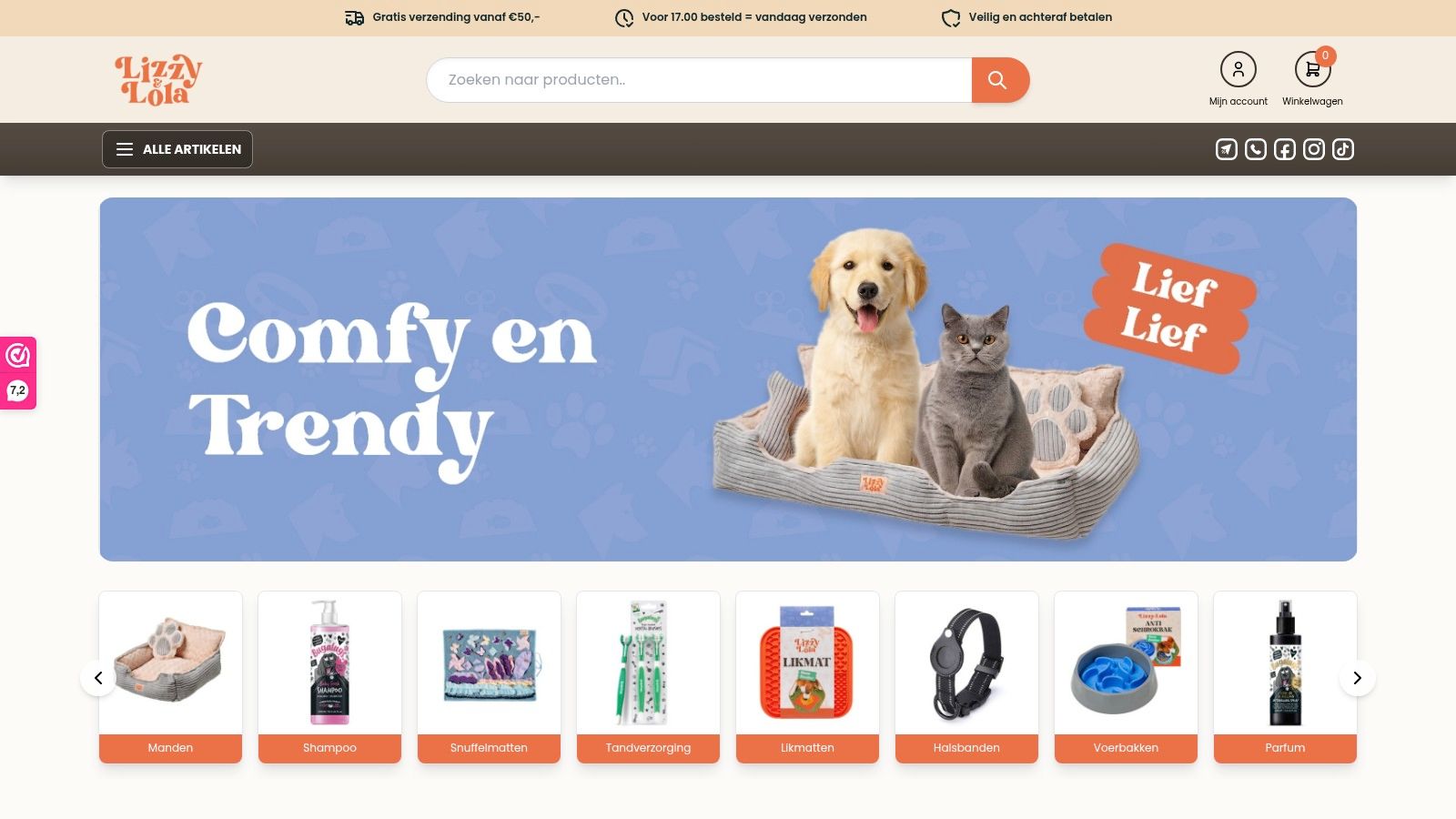Screenshot from https://www.lizzylola.com