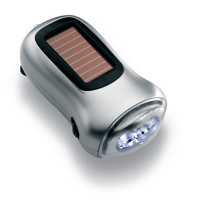 Noodpakket knijpkat zaklamp met zonnepaneel + Noodradio - Afbeelding 2